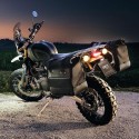 Par de alforjas laterales cult en cuero crust 40l - 50l + placa de aluminio + marcos de alforjas de aluminio bmw f900gs adv