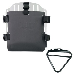 Portabolsa de aluminio con frontal ajustable de hypalon y enganche rápido + husqvarna 125-250-401 (2024 en adelante) chasis izqu