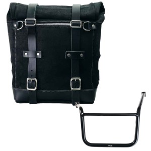 Bolso lateral scram en serraje 22l-30l + chasis moto guzzi v85 tt (2024 en adelante) izquierdo