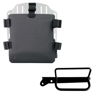 Portabolsa de aluminio con frontal ajustable de hypalon y enganche rápido + bastidor izquierdo royal enfield