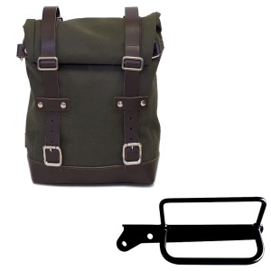 Bolsa de lona 10l-14l + bastidor izquierdo royal enfield hunter 350