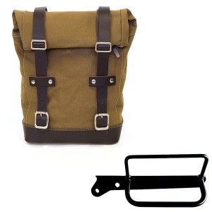 Bolsa de lona 10l-14l + bastidor izquierdo royal enfield