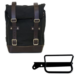 Bolsa de lona 10l-14l + bastidor izquierdo royal enfield