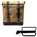 Alforja scram en lona 22l-30l + bastidor izquierdo royal enfield hunter 350
