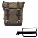 Bolsa de cuero 10l-14l + bastidor izquierdo royal enfield