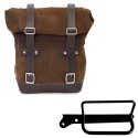 Bolsa de cuero 10l-14l + bastidor izquierdo royal enfield