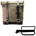 Bolso lateral scram en serraje 22l-30l + bastidor izquierdo royal enfield hunter 350