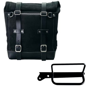 Bolso lateral scram en serraje 22l-30l + bastidor izquierdo royal enfield hunter 350