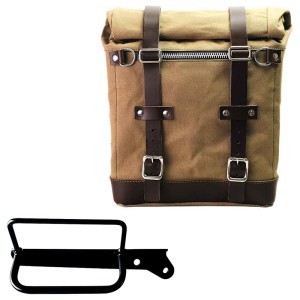 Alforja scram en lona 22l-30l + bastidor derecho royal enfield hunter 350