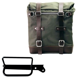 Alforja scram en lona 22l-30l + bastidor derecho royal enfield hunter 350