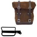 Bolsa de cuero 10l-14l + bastidor derecho royal enfield hunter 350