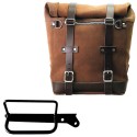 Bolso lateral scram en serraje 22l-30l + bastidor derecho royal enfield hunter 350