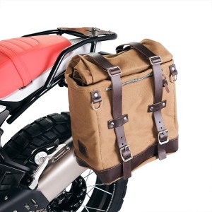 Alforja scram en lona 22l-30l + bmw r12 g/s bastidor izquierdo