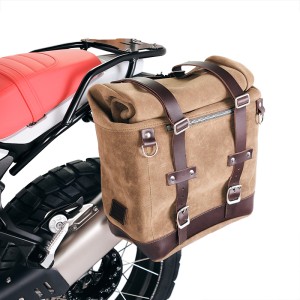 Bolso lateral scram en serraje 22l-30l + bmw r12 g/s bastidor izquierdo