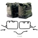 Par de alforjas laterales cult canvas 40l - 50l + par de placas de aluminio + bastidores bmw r12 g/s