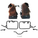 Par de alforjas laterales cult en serraje 40l - 50l + placa de aluminio + bastidores bmw r12 g/s