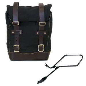 Bolsa de lona 10l-14l + marco izquierdo de la triumph bonneville bobber