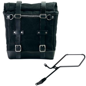 Alforja scram en lona 22l-30l + marco izquierdo de la triumph bonneville bobber