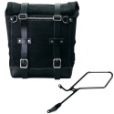 Bolso lateral scram en serraje 22l-30l + marco izquierdo de la triumph bonneville bobber