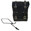 Bolsa de lona 10l-14l + marco derecho de la triumph bonneville bobber