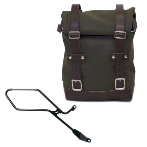 Bolsa de lona 10l-14l + marco derecho de la triumph bonneville bobber