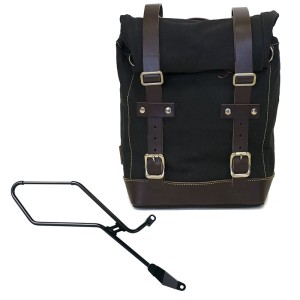 Bolsa de lona 10l-14l + marco derecho de la triumph bonneville bobber