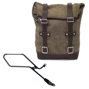 Bolsa de cuero 10l-14l + marco derecho de la triumph bonneville bobber