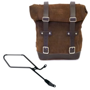 Bolsa de cuero 10l-14l + marco derecho de la triumph bonneville bobber