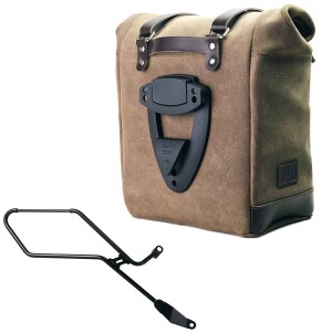 Bolso lateral scram en serraje 22l-30l + marco derecho de la triumph bonneville bobber