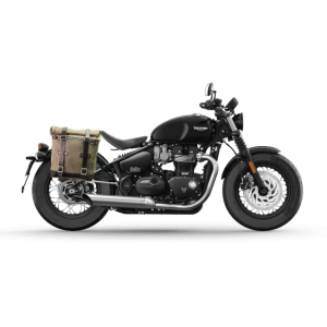 Bolso lateral scram en serraje 22l-30l + marco derecho de la triumph bonneville bobber