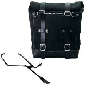 Bolso lateral scram en serraje 22l-30l + marco derecho de la triumph bonneville bobber