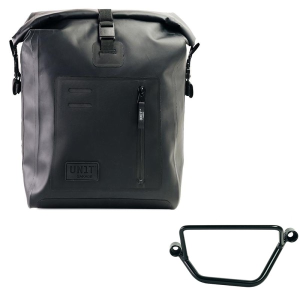 Bolso lateral khali de tpu + chasis honda gb350s izquierdo