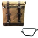 Alforja scram en lona 22l-30l + chasis honda gb350s izquierdo