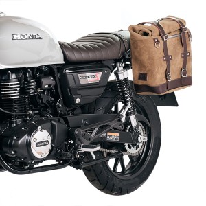Bolso lateral scram en serraje 22l-30l + chasis honda gb350s izquierdo