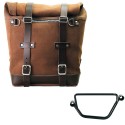 Bolso lateral scram en serraje 22l-30l + chasis honda gb350s izquierdo