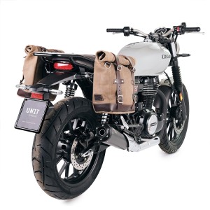 Bolsa de cuero 10l-14l + chasis honda gb350s derecho