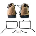 Par de maletas laterales cult en canvas 40l - 50l + par de placas de aluminio + marcos triumph scrambler 1200 x (2024 en adelant