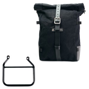 Bolsa lateral pure de lona + cuadro triumph scrambler 400 x dx (solo compatible con nuestro código de escape bajo: 4206low)
