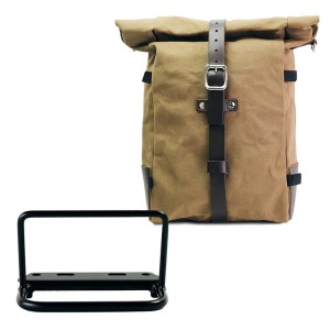 Bolsa lateral pure de lona + cuadro royal enfield bear 650