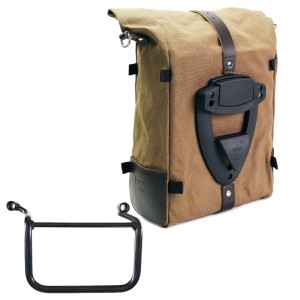 Bolsa lateral pure de lona + royal enfield himalayan 450 (2024 en adelante) marco derecho