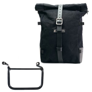 Bolsa lateral pure de lona + royal enfield himalayan 450 (2024 en adelante) marco derecho