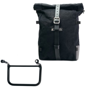 Bolsa lateral pure de lona + marco derecho royal enfield guerrilla 450