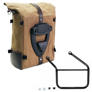 Bolsa lateral pure de lona + honda cl marco izquierdo