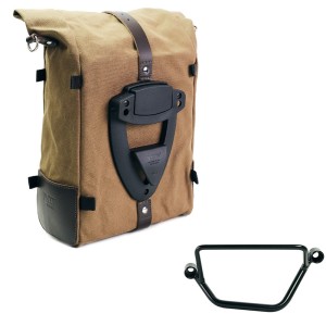 Bolsa lateral pure de lona + chasis honda gb350s izquierdo