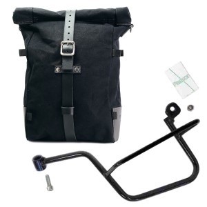 Bolsa lateral pure de lona + chasis moto guzzi v7 izquierdo