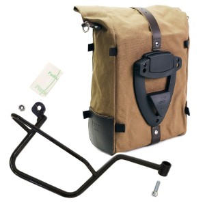 Bolsa lateral pure de lona + chasis moto guzzi v7 derecha
