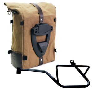 Bolsa lateral pure de lona + cuadro izquierdo moto guzzi v7 euro5