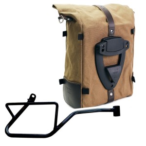 Bolsa lateral pure de lona + cuadro derecho moto guzzi v7 euro5