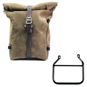 Bolso lateral pure en piel de corteza + triunfo scrambler 400