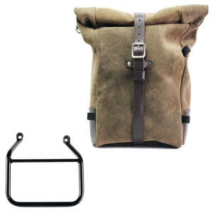 Bolso lateral pure en piel de corteza + cuadro triumph scrambler 400 x dx (solo compatible con nuestro código de escape bajo: 42